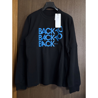 サカイ(sacai)の黒2新品 sacai サカイ メンズ  BACK ロング Tシャツ ブラック(スウェット)