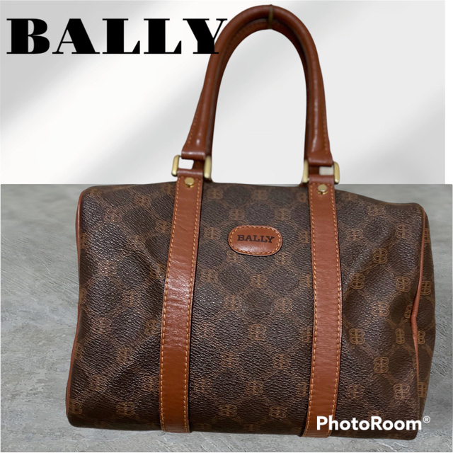 ☆美品☆BALLY  バリー　ハンド　ミニボストン　バック　総柄