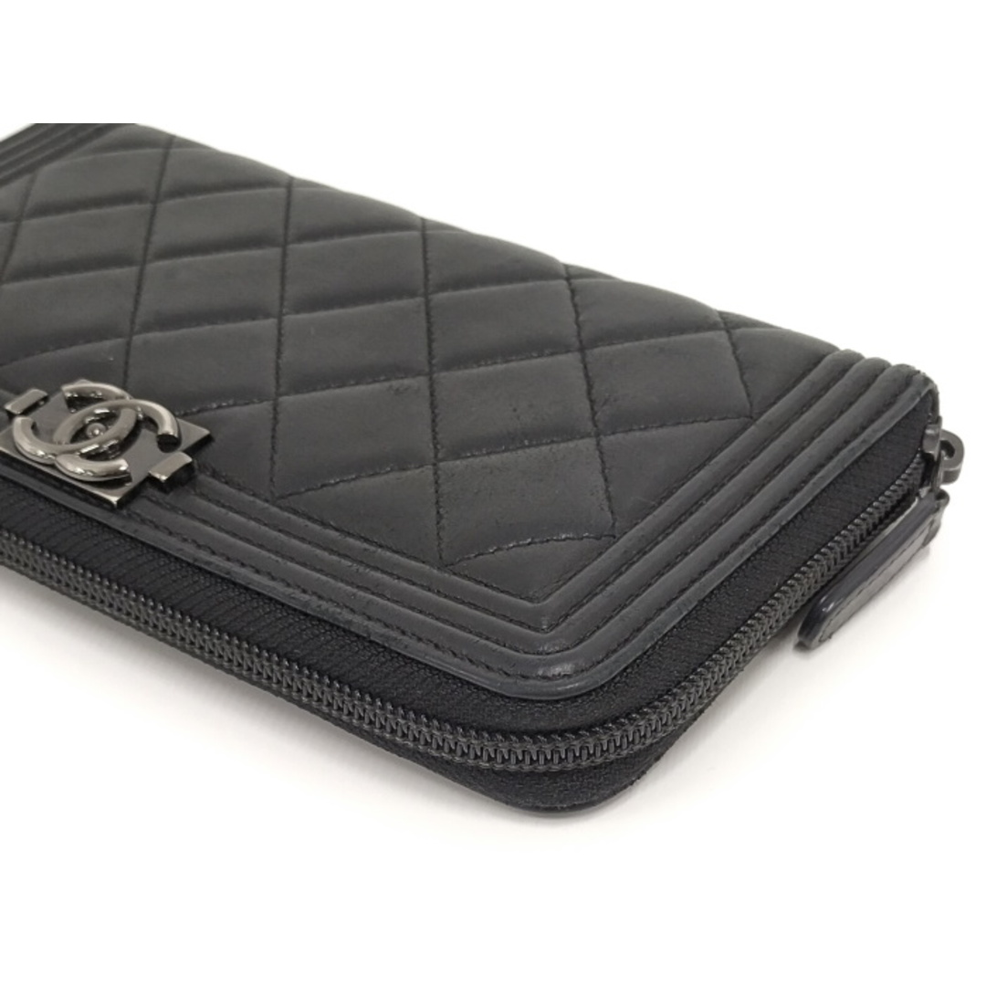 CHANEL - CHANEL ボーイシャネル ラウンドファスナー 長財布 CHANEL - CHANEL ボーイシャネル ラウンドファスナー 長財布