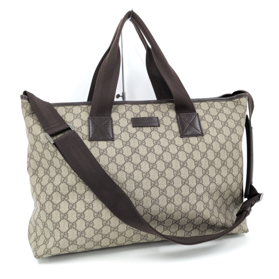 GUCCI 2WAY トートバッグ GGスプリーム グレー PVC 今年の新作から定番