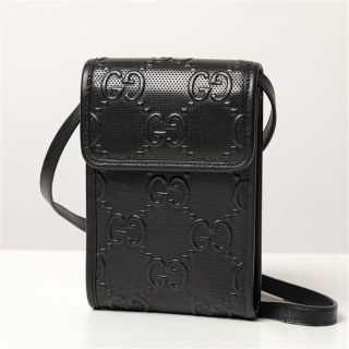 グッチ(Gucci)の美品 GUCCI グッチ 625571 GGエンボスレザー サコッシュバッグ(ショルダーバッグ)