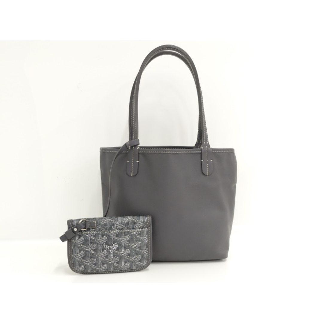 GOYARD アンジュミニ トートバッグ レザー グレー GOYARD アンジュミニ トートバッグ レザー グレー