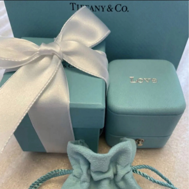 Tiffany & Co.(ティファニー)の【限定品】ティファニー ブルー リングケース Love 空箱 巾着 リボン 紙袋 レディースのアクセサリー(その他)の商品写真