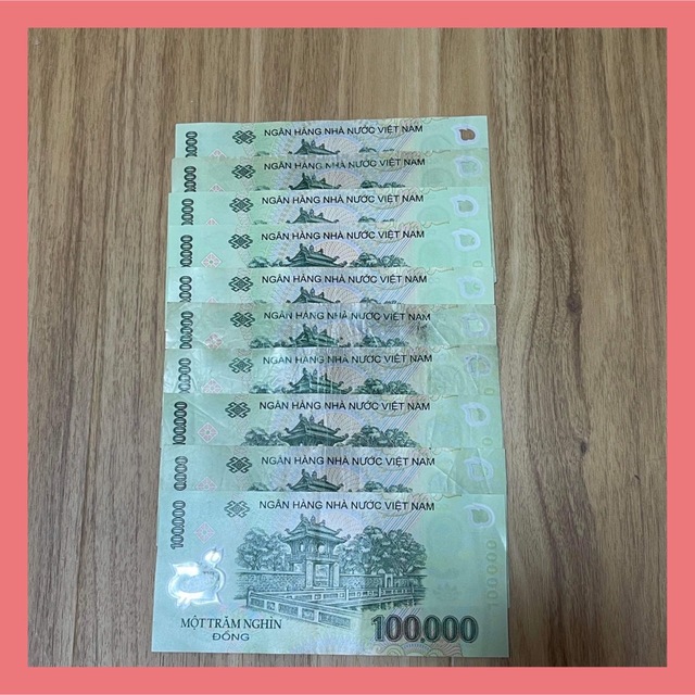 ベトナム紙幣　10万ドン10枚　ポリマー紙幣 世界の紙幣
