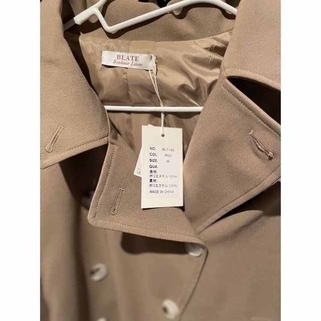 完売商品⭐︎BLATE 2way ロング ジレトレンチコート⭐︎モカ⭐︎ レディースのジャケット/アウター(トレンチコート)の商品写真