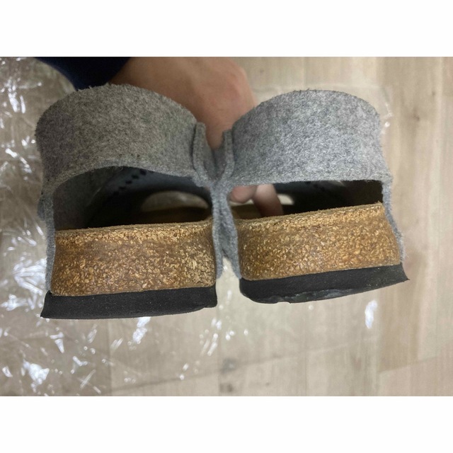 BIRKENSTOCK(ビルケンシュトック)の【激レア】ビルケンシュトック サンダル 24cm フェルト 柄 グレー レディースの靴/シューズ(サンダル)の商品写真