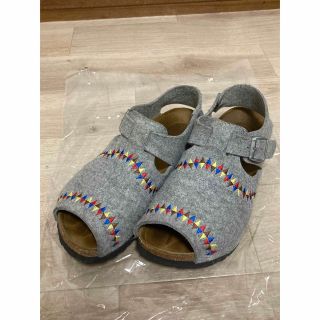 ビルケンシュトック(BIRKENSTOCK)の【激レア】ビルケンシュトック サンダル 24cm フェルト 柄 グレー(サンダル)