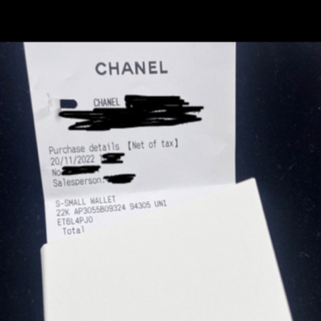 CHANEL 財布ブラックキャビアスキンレア - 財布
