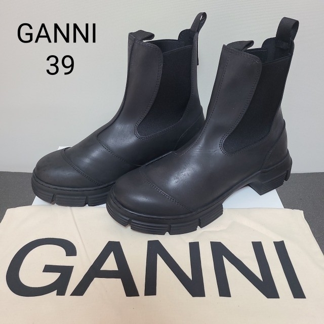 ピンク・ブルー GANNI サイドゴアブーツ チェルシー 厚底 39 | www