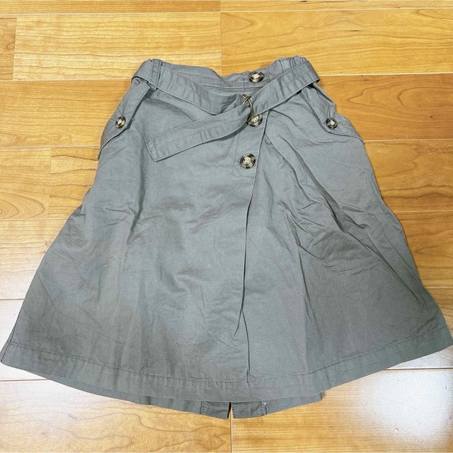 BREEZE(ブリーズ)のベルト付き2WAYジャンパースカート カーキ120cm キッズ/ベビー/マタニティのキッズ服女の子用(90cm~)(スカート)の商品写真