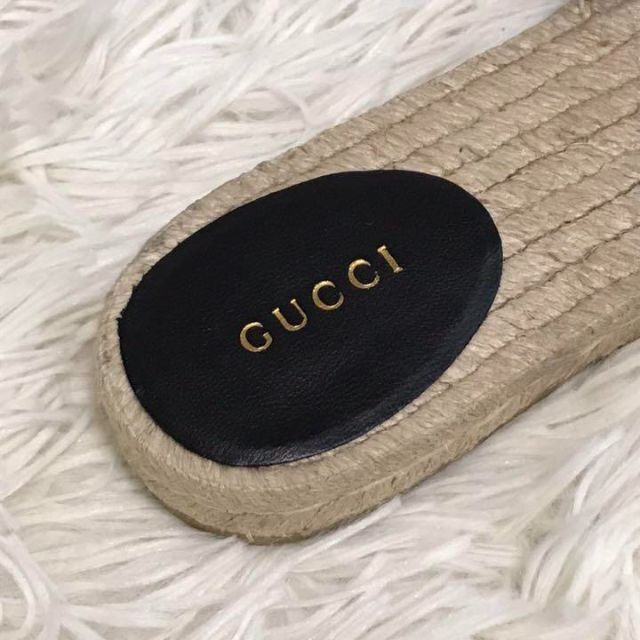 ✨未使用品✨グッチ サンダル エスパドリーユ マーモント ゴールド金具