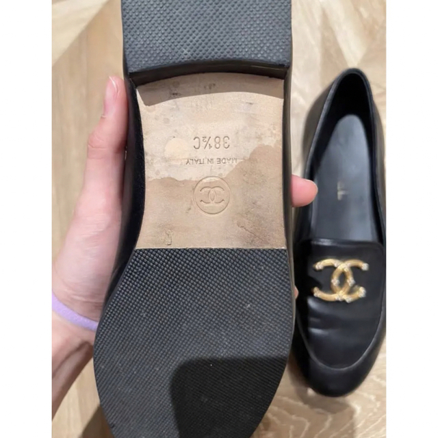 CHANEL(シャネル)の入手困难 chanelシャネル　ローファー　モカシン38.5 レディースの靴/シューズ(ローファー/革靴)の商品写真