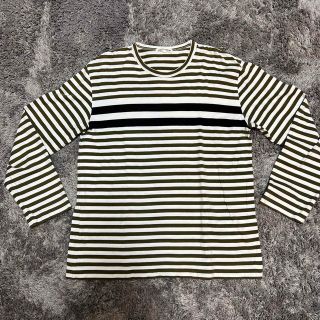 コムデギャルソン(COMME des GARCONS)のコムデギャルソン　ボーダーカットソー　L(Tシャツ/カットソー(七分/長袖))