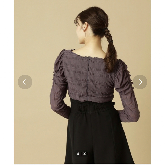 JILL by JILLSTUART(ジルバイジルスチュアート)のJILL by JILLSTUART シャーリングパワショルカットソー レディースのトップス(カットソー(長袖/七分))の商品写真