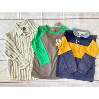 ベビーギャップ(babyGAP)の【95/100】ギャップ長袖シャツ&Tシャツ3点セット　ストライプ男の子GAP(Tシャツ/カットソー)