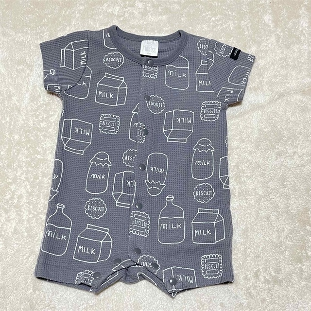 babyGAP(ベビーギャップ)の【GAP baby】　ストライプロンパース　& 韓国風ロンパース　SET キッズ/ベビー/マタニティのベビー服(~85cm)(ロンパース)の商品写真