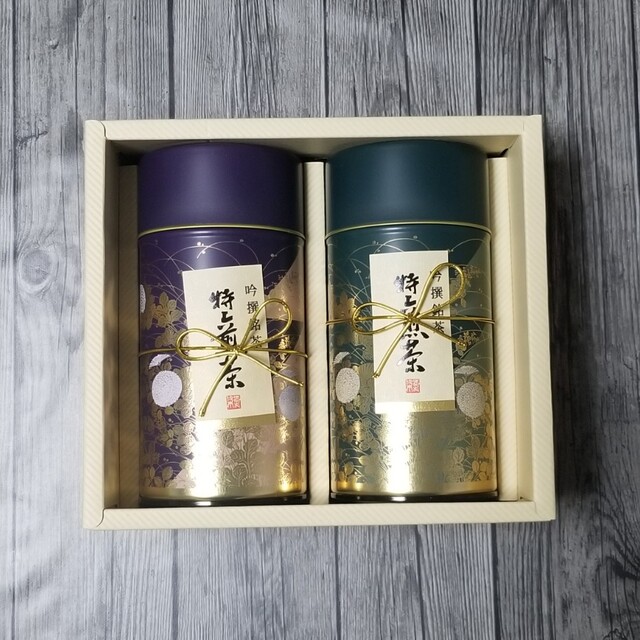 特上煎茶2缶セット 食品/飲料/酒の飲料(茶)の商品写真