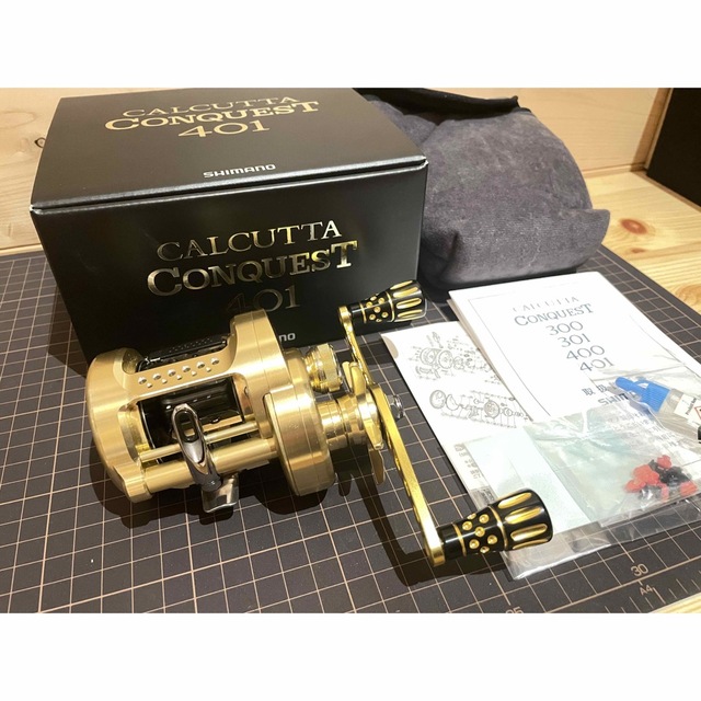 美品】15カルカッタコンクエスト401 ハンドルカスタム ステラ