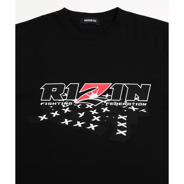 GOD SELECTION XXX(ゴッドセレクショントリプルエックス)のGOD SELECTION XXX × RIZIN ロンT / BLACK メンズのトップス(Tシャツ/カットソー(七分/長袖))の商品写真