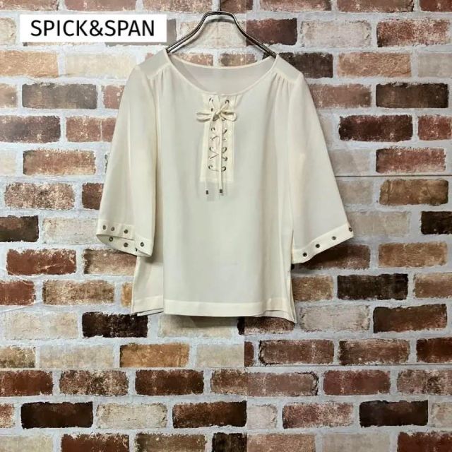 Spick & Span(スピックアンドスパン)の【SPICK&SPAN】日本製レースアップフレアスリーブブラウス レディースのトップス(シャツ/ブラウス(長袖/七分))の商品写真