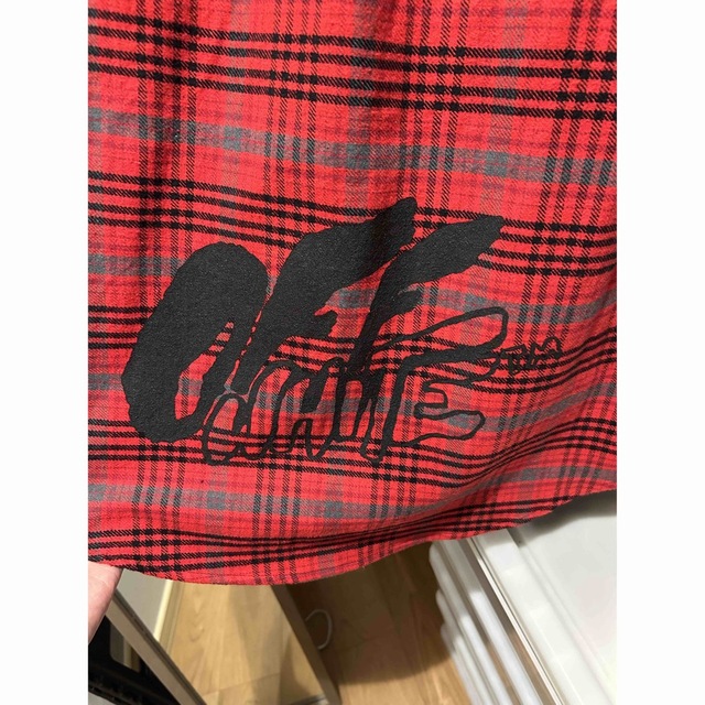 OFF WHITE オーバーサイズ　プリント　ネルシャツ 3