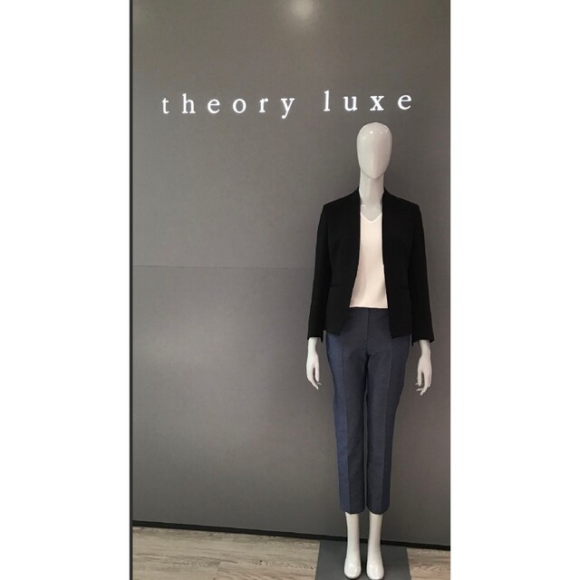 新品未使用 theory luxe ノーカラージャケット 黒 4