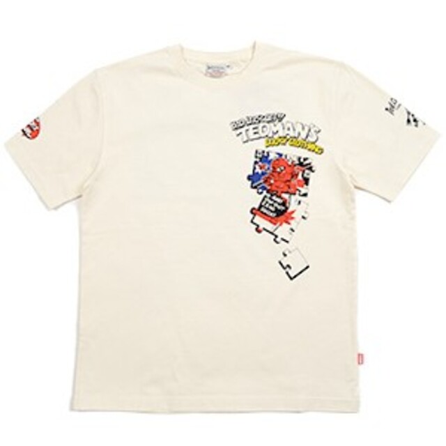 TEDMAN(テッドマン)のテッドマン/Tシャツ/ホワイト/TDSS-541/エフ商会/カミナリモータース メンズのトップス(Tシャツ/カットソー(半袖/袖なし))の商品写真