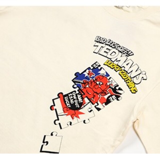 TEDMAN(テッドマン)のテッドマン/Tシャツ/ホワイト/TDSS-541/エフ商会/カミナリモータース メンズのトップス(Tシャツ/カットソー(半袖/袖なし))の商品写真