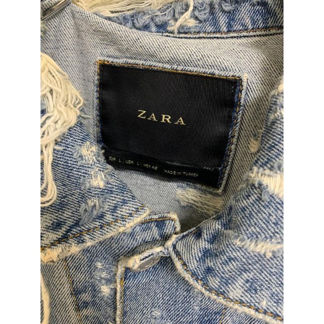 ZARA(ザラ)のZARA/デニムジャケット/オーバーサイズ/リメイク/ダメージ加工/SIZE:L メンズのジャケット/アウター(Gジャン/デニムジャケット)の商品写真