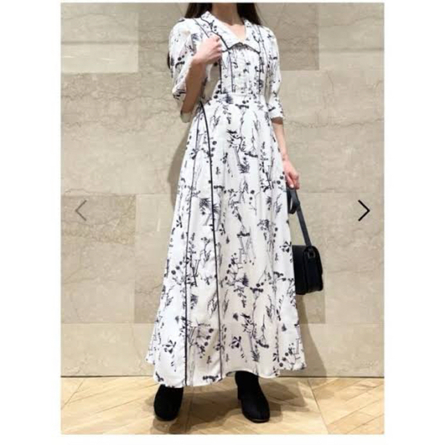 SNIDEL パイピングデザインプリントワンピース 2