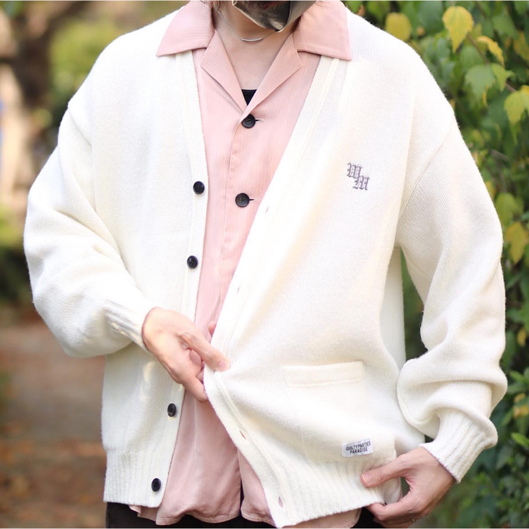 WACKO MARIA】CLASSIC CARDIGAN WHITE - カーディガン