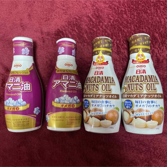 アマニ油マカダミアナッツオイルセット 食品/飲料/酒の健康食品(その他)の商品写真