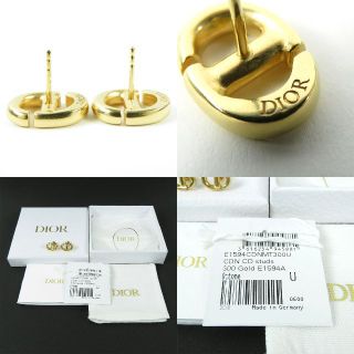 当店だけの限定モデル Dior ディオール CD NAVY スタッドピアス ロゴ