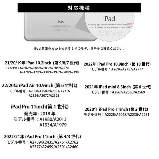 iPad ケース　強化ガラスフィルムセット　カバー　10.9インチ　第10世代 スマホ/家電/カメラのスマホアクセサリー(iPadケース)の商品写真