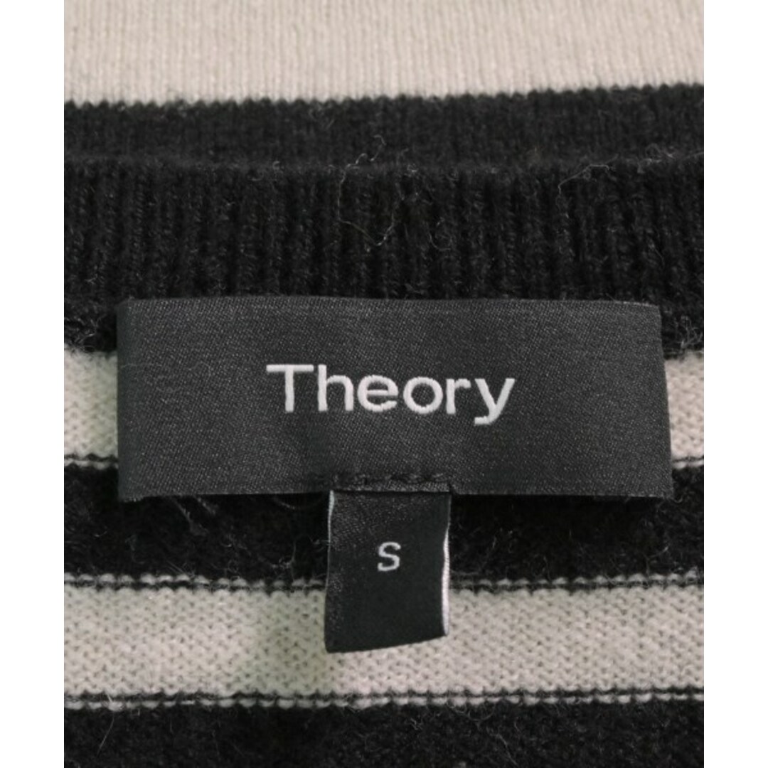 theory(セオリー)のTheory セオリー ニット・セーター S 白x黒(ボーダー) 【古着】【中古】 レディースのトップス(ニット/セーター)の商品写真