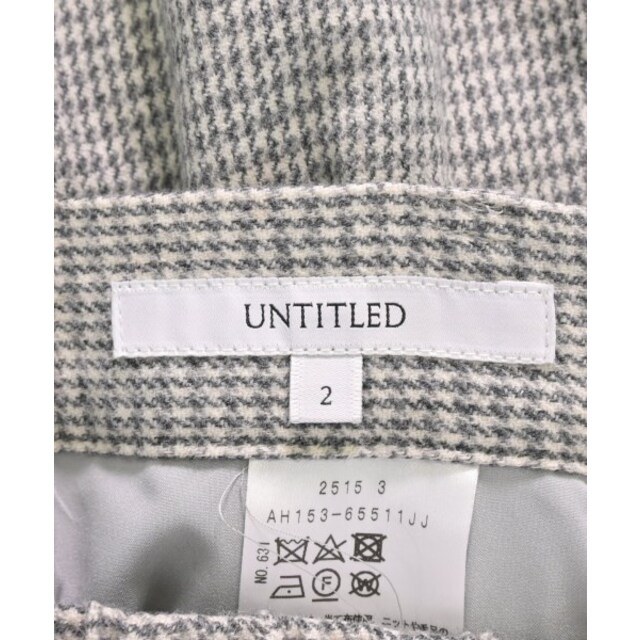 UNTITLED(アンタイトル)のUNTITLED パンツ（その他） 2(M位) グレーx白(チェック) 【古着】【中古】 レディースのパンツ(その他)の商品写真