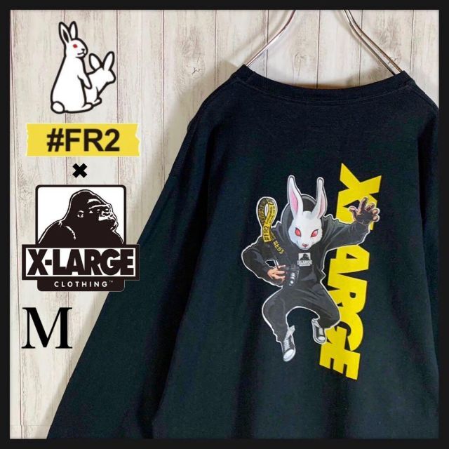 限定コラボ】FR2 XLARGE 色情兎 バックプリント 入手困難 ロンT 公式の
