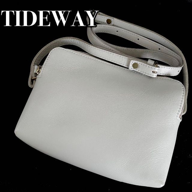 ◎美品◎『TIDEWAY』牛革 レザー ショルダーバッグ205cmマチ