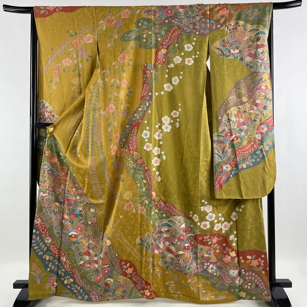 振袖 逸品 身丈164cm 裄丈65cm 正絹 【中古】 2022年秋冬新作 27400円
