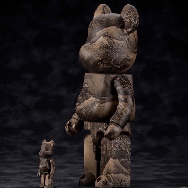 【年中無休】 BE@RBRICK 東京国立博物館 雪舟 「秋冬山水図(冬景図)」 国宝 キューブリック、ベアブリック