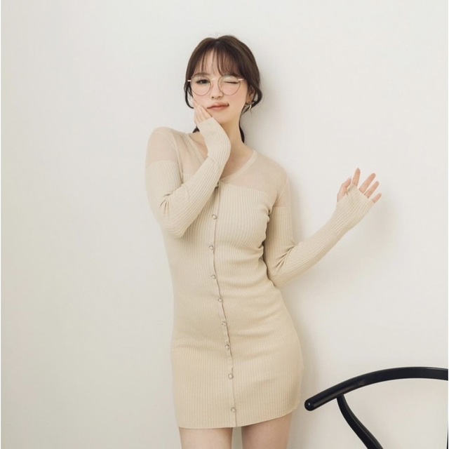 ANDMARY lill sheer knit dress