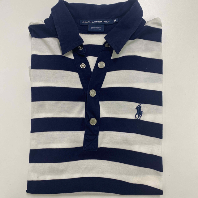 Ralph Lauren(ラルフローレン)の【 ラルフローレン ゴルフ 】M レディース　ゴルフ　ボーダー　ポロシャツ レディースのトップス(ポロシャツ)の商品写真