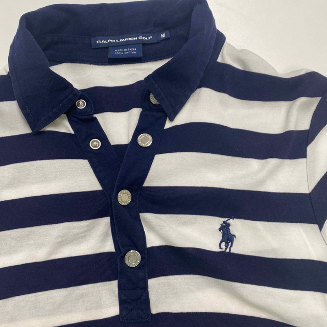 Ralph Lauren(ラルフローレン)の【 ラルフローレン ゴルフ 】M レディース　ゴルフ　ボーダー　ポロシャツ レディースのトップス(ポロシャツ)の商品写真