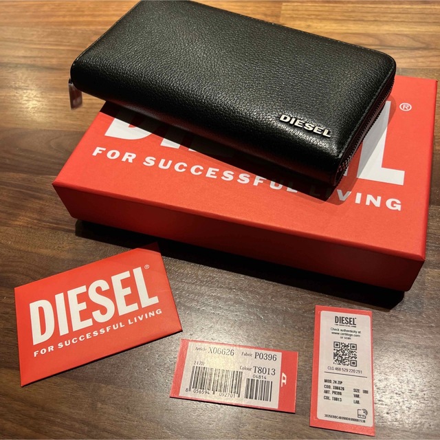 新品箱付き★DIESEL★ディーゼル★ショルダー付★長財布★ポシェット★ブラック