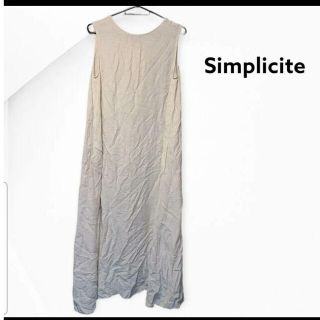 シンプリシテェ(Simplicite)のSimplicite シンプリシテェ ノースリーブロングワンピース クリーム 白(ロングワンピース/マキシワンピース)