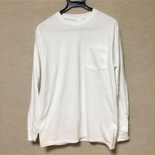 ギルタン(GILDAN)の新品 GILDAN ギルダン 長袖ロンT ポケット付き ホワイト 白 S(Tシャツ/カットソー(七分/長袖))