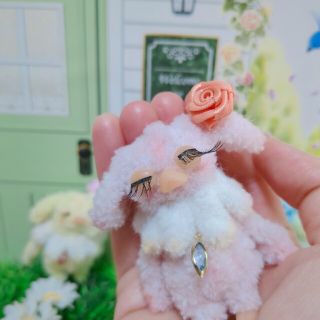 ※春休限定♪モールで出来た眠りの妖精　ピンキー　アートドール　幻獣〜*hana*(ミニチュア)