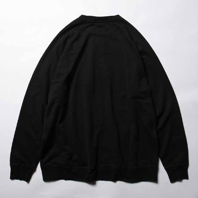 コモリ COMOLI コットンシルククルーネックスウェットニット ブラック