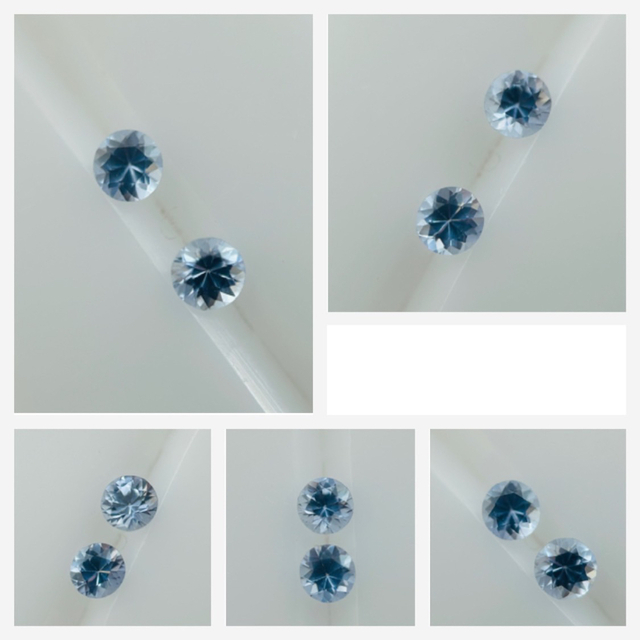 (R0405-2)『2.4mm』スリランカ産ブルーサファイア　2-0.122ct 1