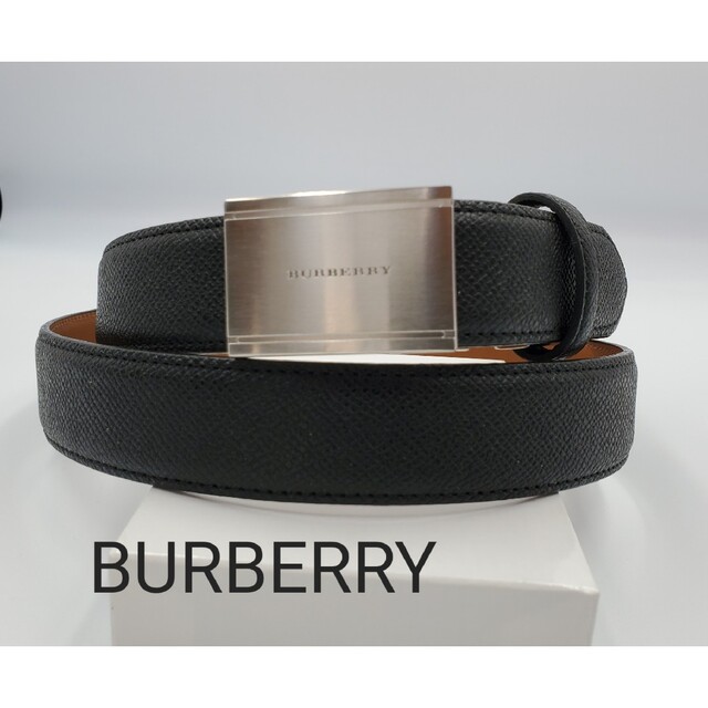 BURBERRY(バーバリー)の訳あり！【BURBERRY】バーバリー　紳士レザーベルト　黒　新品未使用 メンズのファッション小物(ベルト)の商品写真